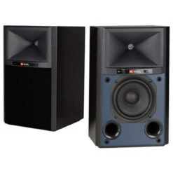 JBL - 4305P Powered Bookshelf Speakers (Black With Black Grilles) **B-STOCK**