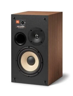 JBL - L82 Classic Bookshelf Speakers (Pair) -Music Player Store JBL L82 Bookshelf Speakers Orange 04 Angle Left