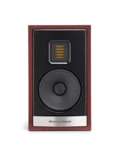 MartinLogan - Motion 15i Bookshelf Speakers (Pair) -Music Player Store Martin Logan Motion 15i Bookshelf Speakers Red Walnut 02 Front