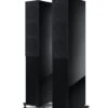 KEF - R5 Meta Tower Speaker (Each) -Music Player Store R5 Meta Black20Gloss grille on perspective Front in20pair