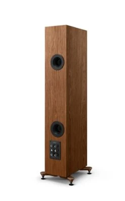 KEF - R5 Meta Tower Speaker (Each) -Music Player Store R5 Meta Walnut on perspective Back single