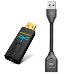 AudioQuest - DragonFly Black USB DAC/Headphone Amplifier With DragonTail USB 2.0 Extender