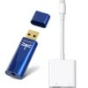 AudioQuest - DragonFly Cobalt USB DAC/Headphone Amplifier With Apple Lightning To USB 3 Camera Kit -Music Player Store WAQDFLYCOBAPLU32LCOMBO