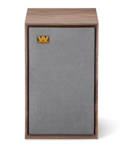 Wharfedale - Denton 80th Anniversary Bookshelf Speakers (Pair) -Music Player Store Wharfedale Denton 80th Walnut 06 Front Grill