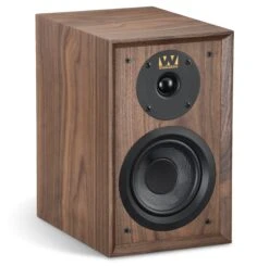 Wharfedale - Denton 80th Anniversary Bookshelf Speakers (Pair) -Music Player Store Wharfedale Denton 80th Walnut 07 Angle Right